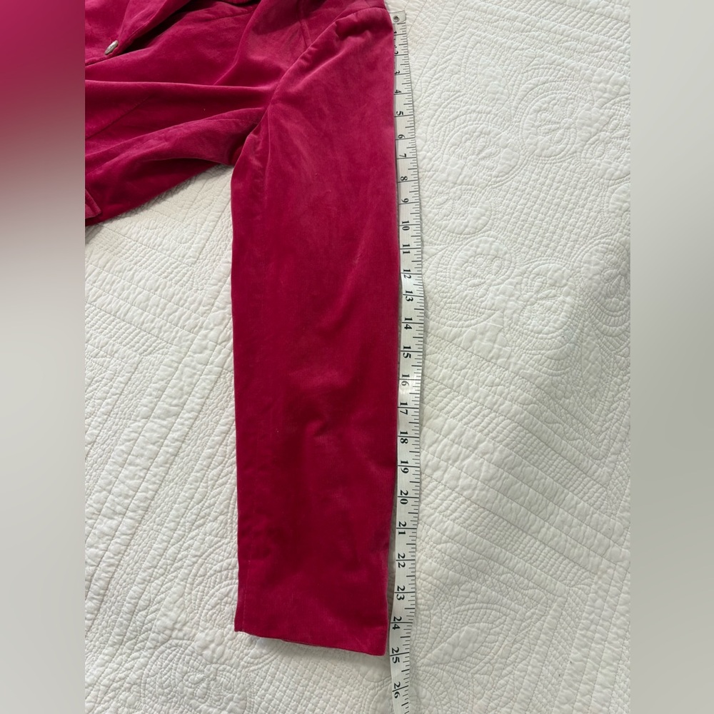Eddie Bauer Fuchsia Velvet Blazer - Picture 6 of 8